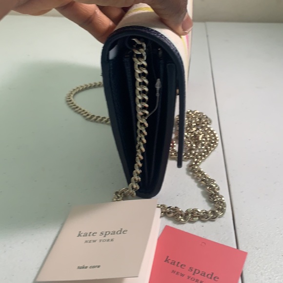 KATE SPADE  ROULETTE BREEZY STRAP CHAIN CLUTCH - Picture 6 of 12